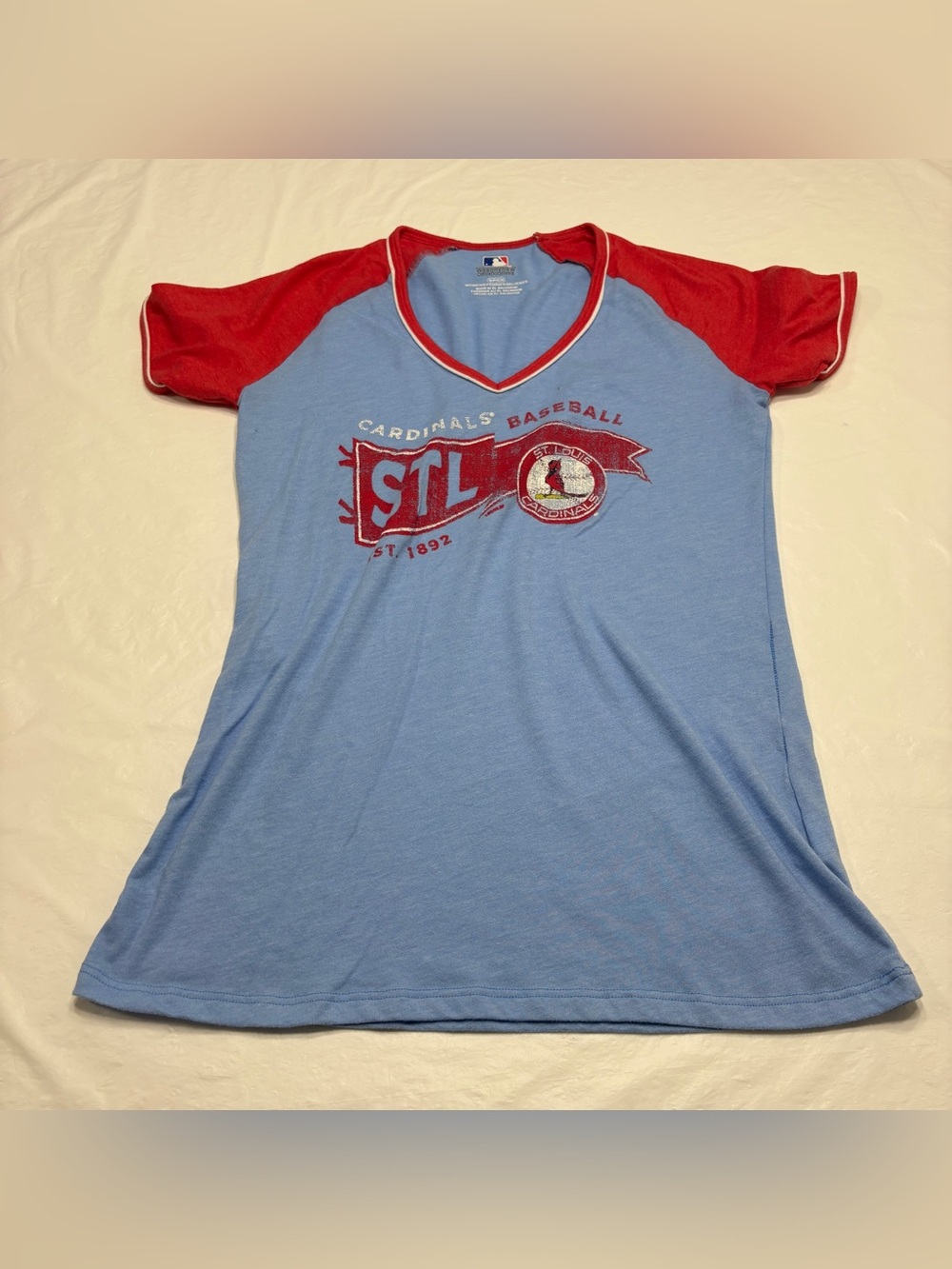 MLB St Louis Cardinals Blue Short Sleeve T Shirt Women’s Small